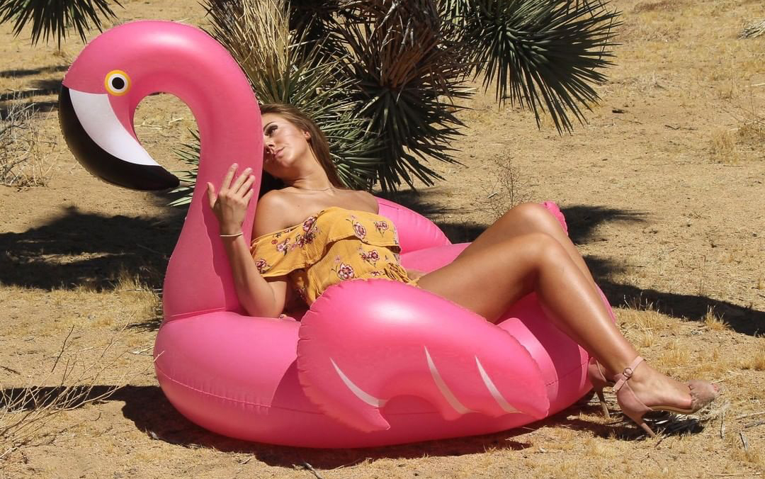 Lovely flamingó felfújható matrac strandra